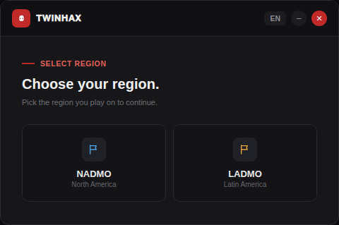 Selección de región NADMO o LADMO