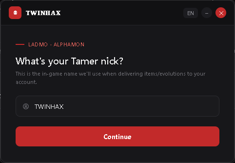 Nick del Tamer escrito, listo para continuar